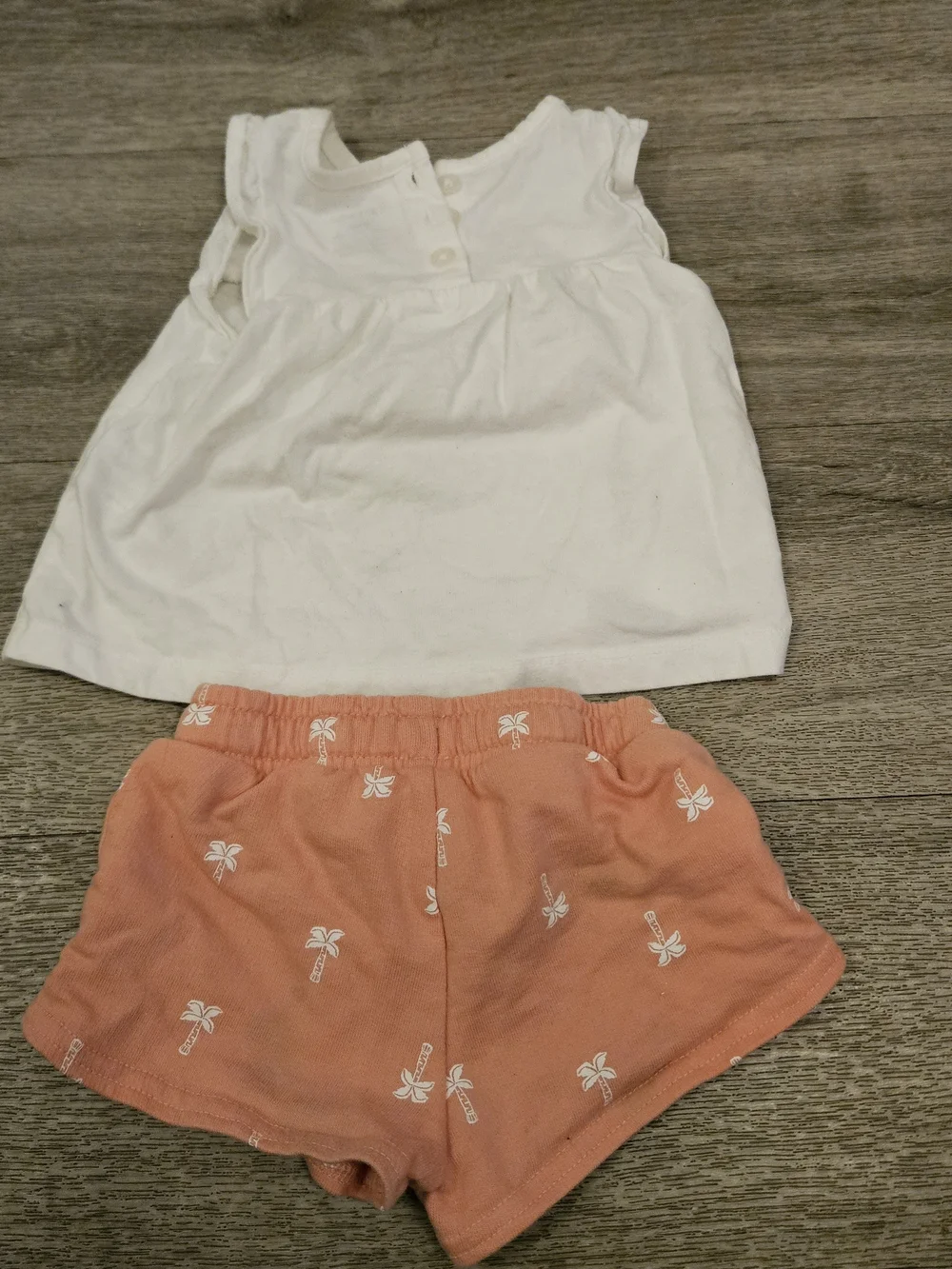 Carter's Baby Girl 6months Shorts And Embroider Floral Top Set